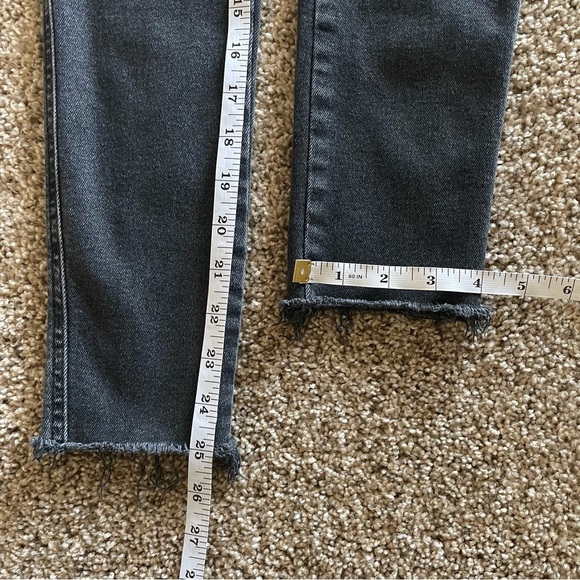 Free People We The Free Jeggings Jeans Women’s 25 Black Stretch Cropped Raw Hem - Picture 15 of 16